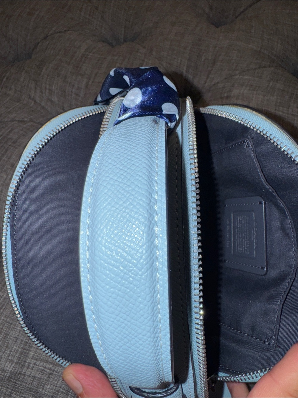 Coach Bag Mini Serena Crossbody Light Blue Leather Satchel - Picture 13 of 17